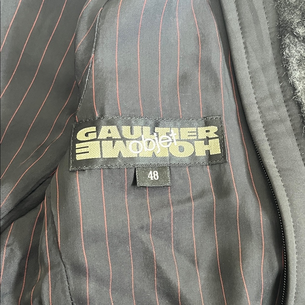Jean Paul Gaultier Black Jacket with Fur Trim - Picture 5 of 14